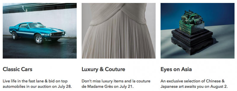 Upcoming auctions at Auctionata. Courtesy of Auctionata.